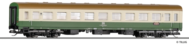 TILLIG 95627 - TT - Personenwagen mit Buffetabteil Bgr, 2. Klasse, DR, Ep. IV